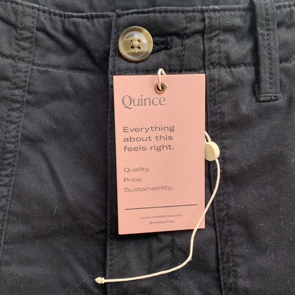 NWOT Quince black organic cotton utility joggers zip ankle size 4 hiking pants - Picture 11 of 11